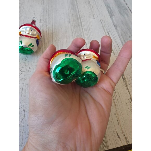 Vintage Czech mushroom Man mercury glass ornament set Xmas tree - Picture 6 of 7